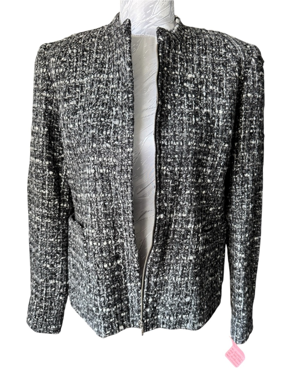 Vintage Louben Black & White Tweed Blazer Jacket